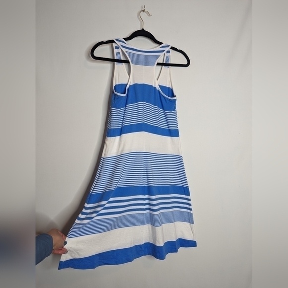 Lilly Pulitzer Blue White Striped Every Back Shirt Dress - Picture 10 of 13
